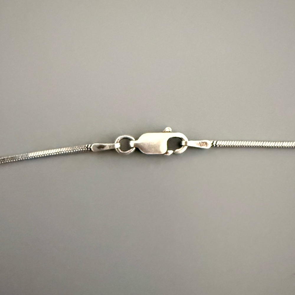 Native American Navajo SS Turquoise Bear Paw Feather Pendant by Francisco - Picture 6 of 6